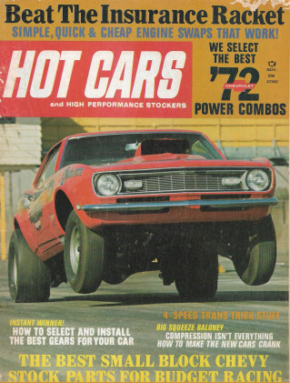 HOT CARS 1971 NOV - BEST GEARS, BEST '72 POWER COMBOS, 4-SPEED TRANS, PARTS